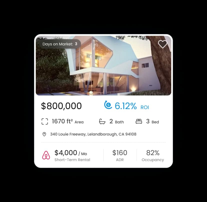 A screenshot of a property card